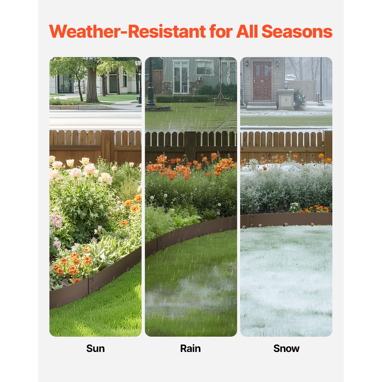 Steel Landscape Edging Border Rust-resistant Garden Metal Edging_voghion.com